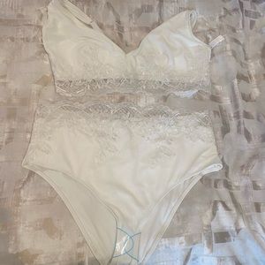 ASOS swim white lace swimsuit Never worn